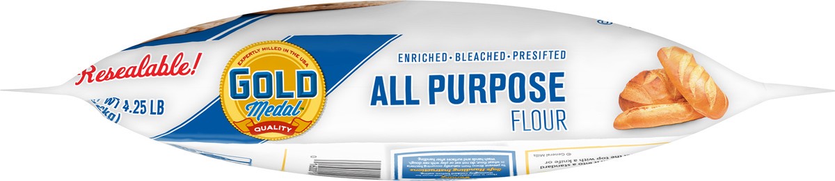 slide 4 of 9, Gold Medal All Purpose Flour with Resealable Bag, 4.25 pounds, 4.25 lb
