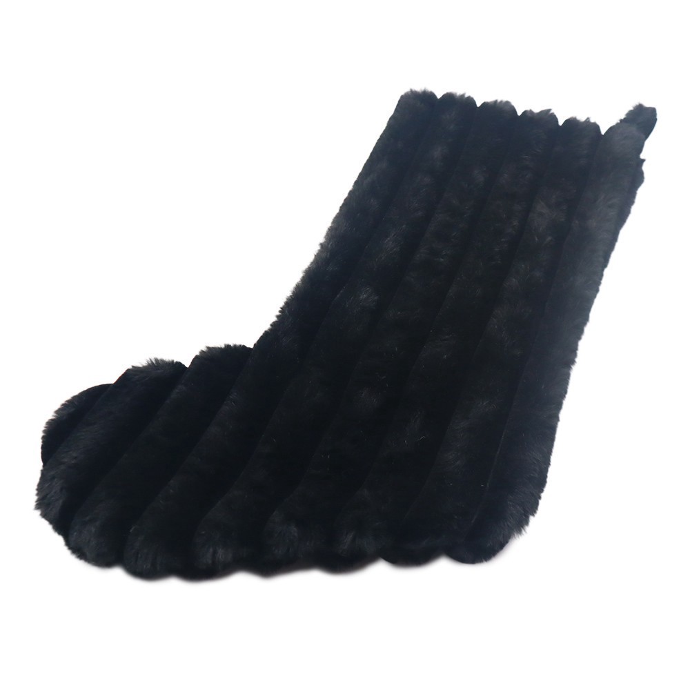 slide 3 of 3, 18" Dark Faux Fur Stripe Stocking By Ashland, 18 in