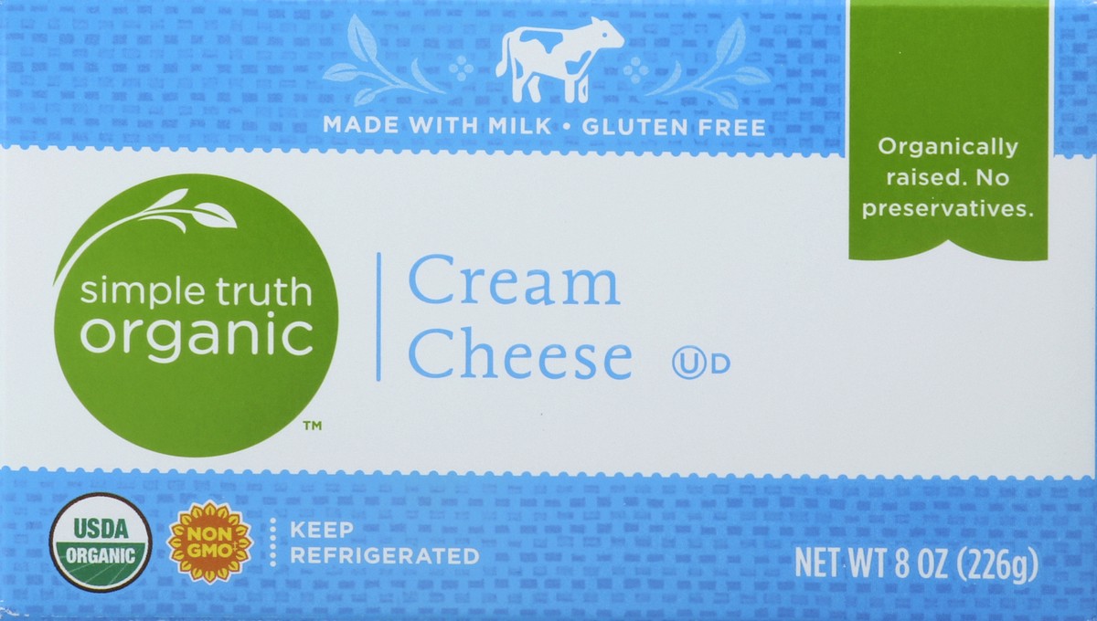 slide 2 of 4, Simple Truth Organic Cream Cheese 8 oz, 8 oz