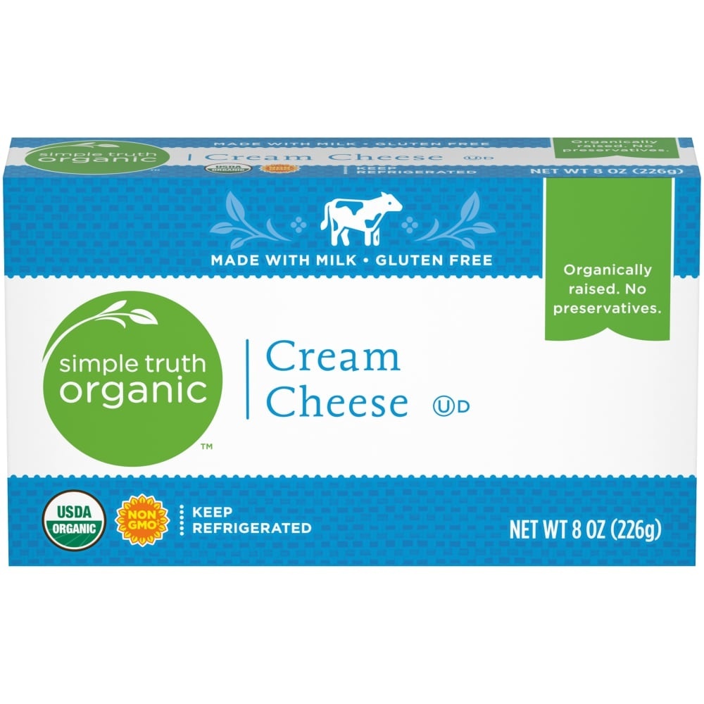 slide 1 of 4, Simple Truth Organic Cream Cheese 8 oz, 8 oz