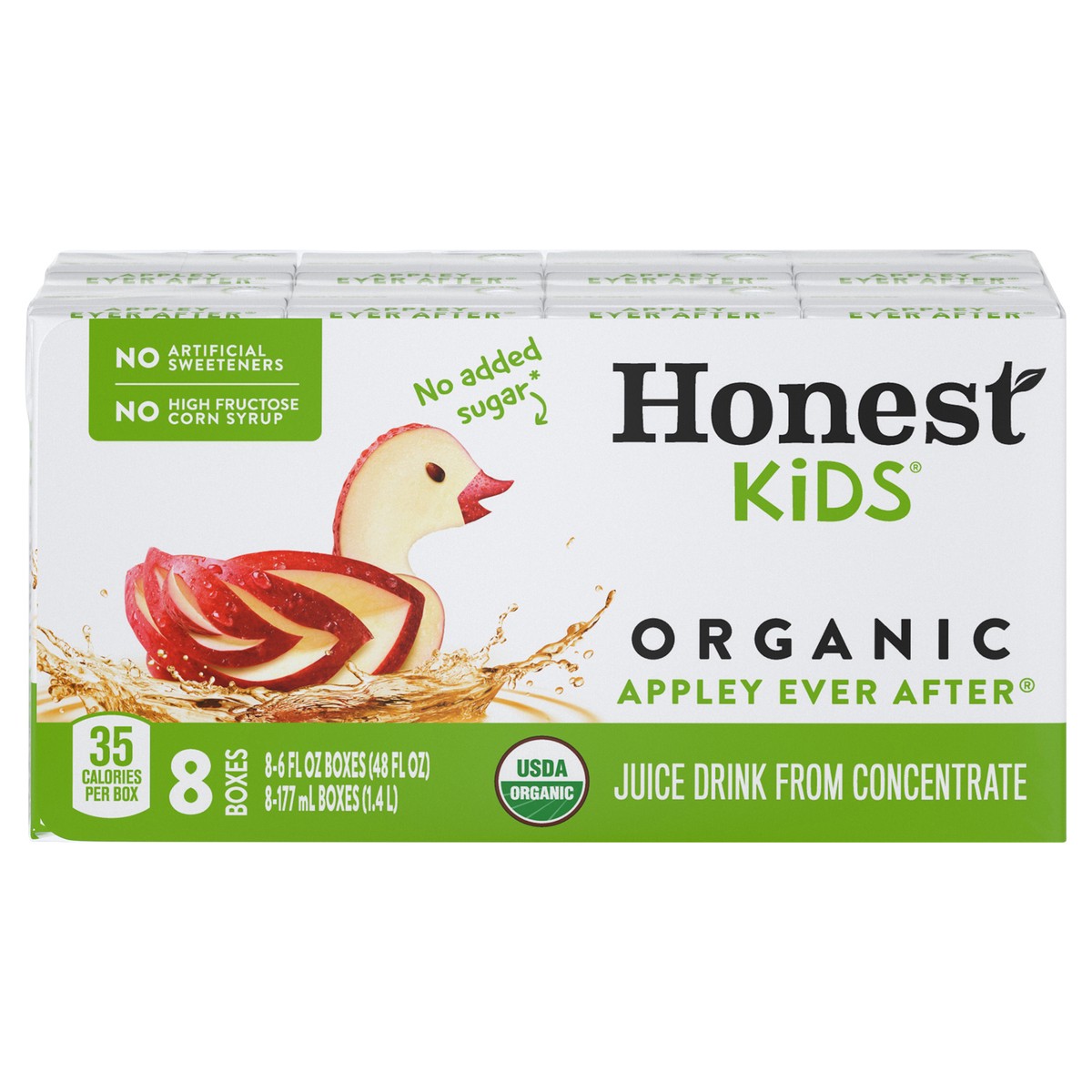 slide 1 of 3, Honest Kids Appley Ever After Cartons- 8 ct, 8 ct