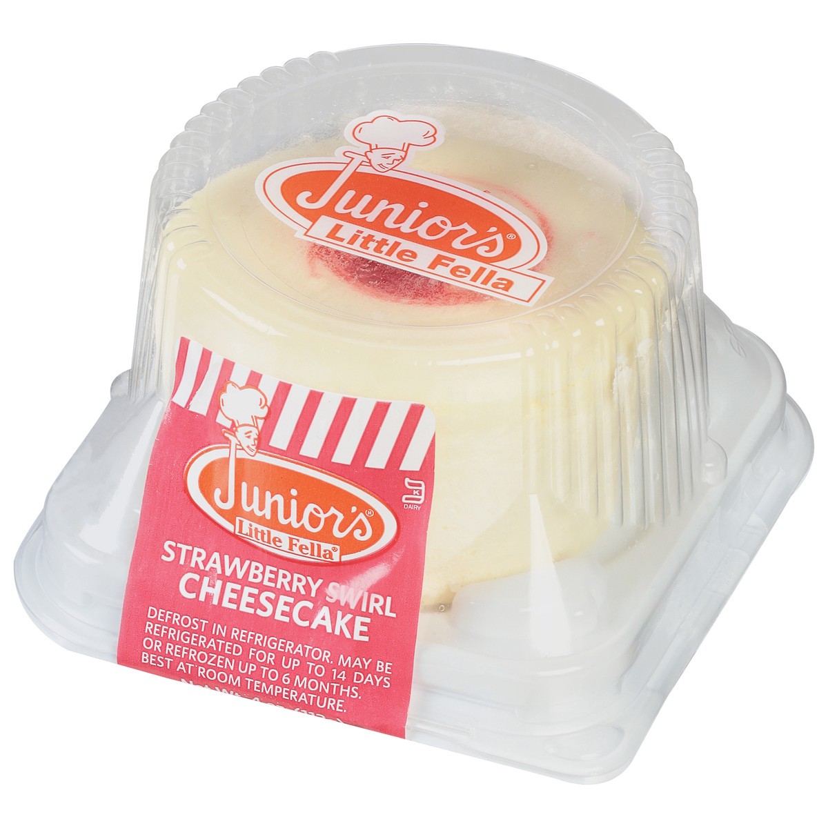 slide 9 of 9, Junior's Little Fella Strawberry Swirl Cheesecake - 4 oz, 4 oz
