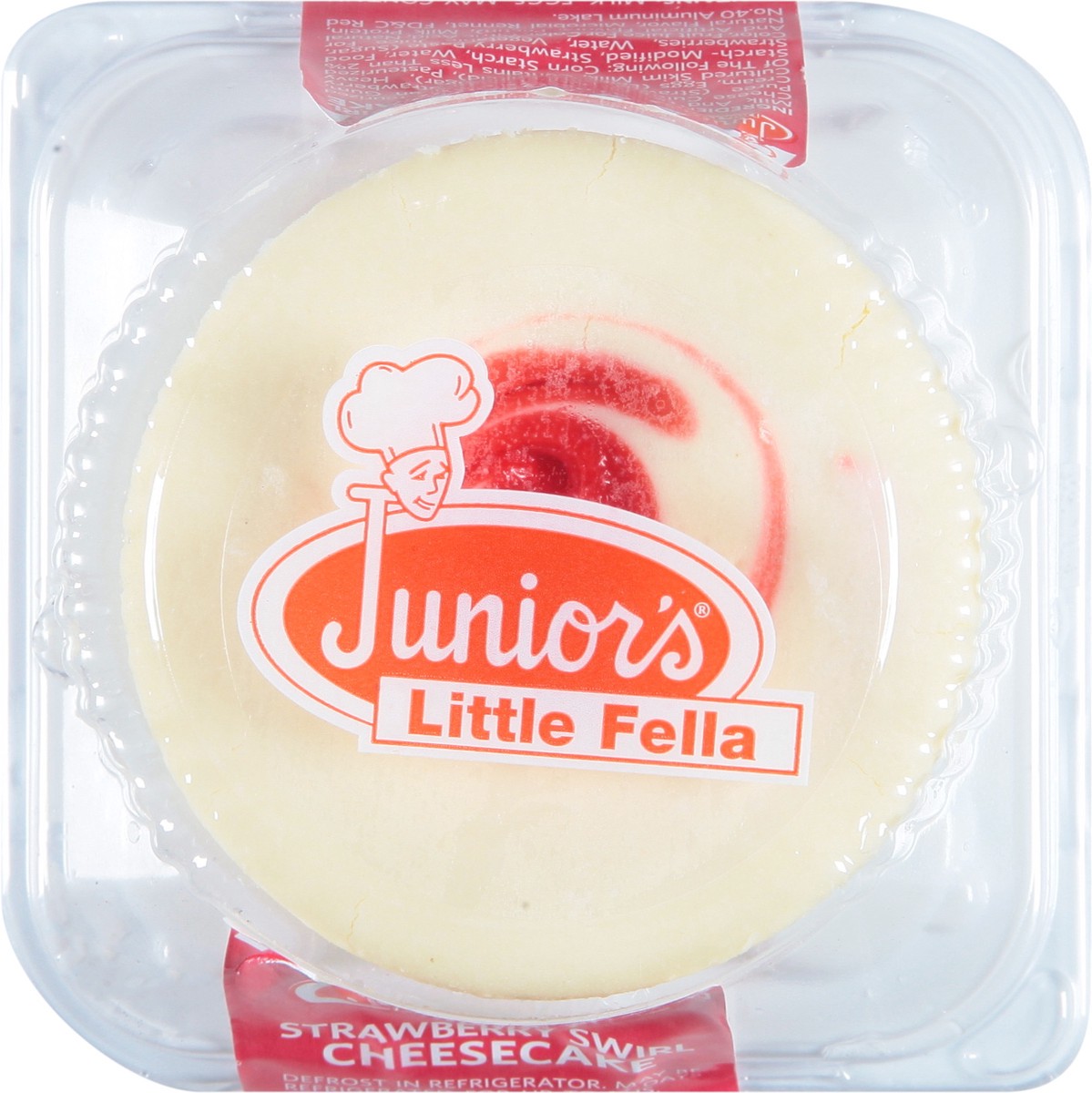 slide 7 of 9, Junior's Little Fella Strawberry Swirl Cheesecake - 4 oz, 4 oz