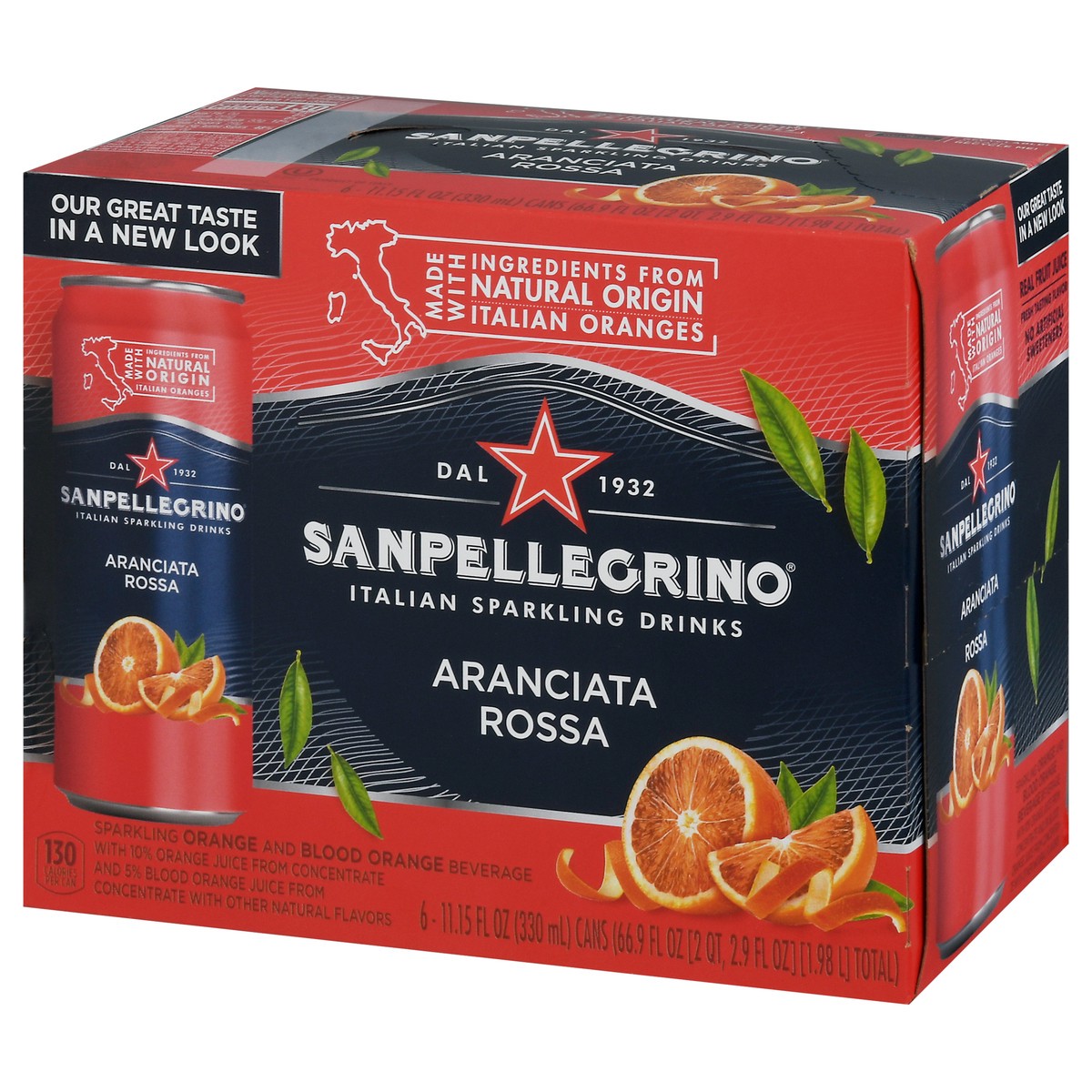 slide 3 of 9, San Pellegrino Aranciata Rossa Blood Orange Italian Sparkling Drink 11.15 oz Cans, 66.9 oz