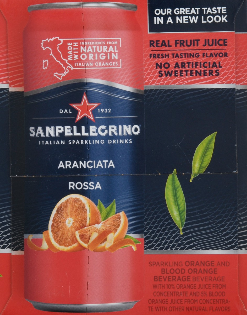 slide 8 of 9, San Pellegrino Aranciata Rossa Blood Orange Italian Sparkling Drink 11.15 oz Cans, 66.9 oz