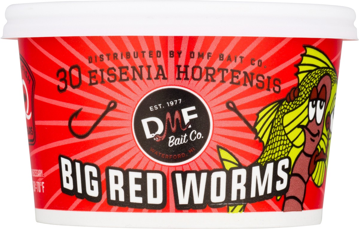 slide 1 of 10, DMF Bait Co. Big Red Worms 30 ea, 30 ct