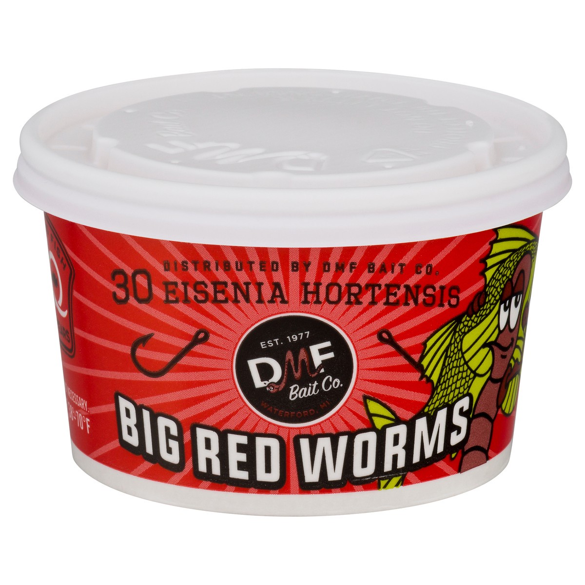 slide 1 of 10, DMF Bait Co. Big Red Worms 30 ea, 30 ct