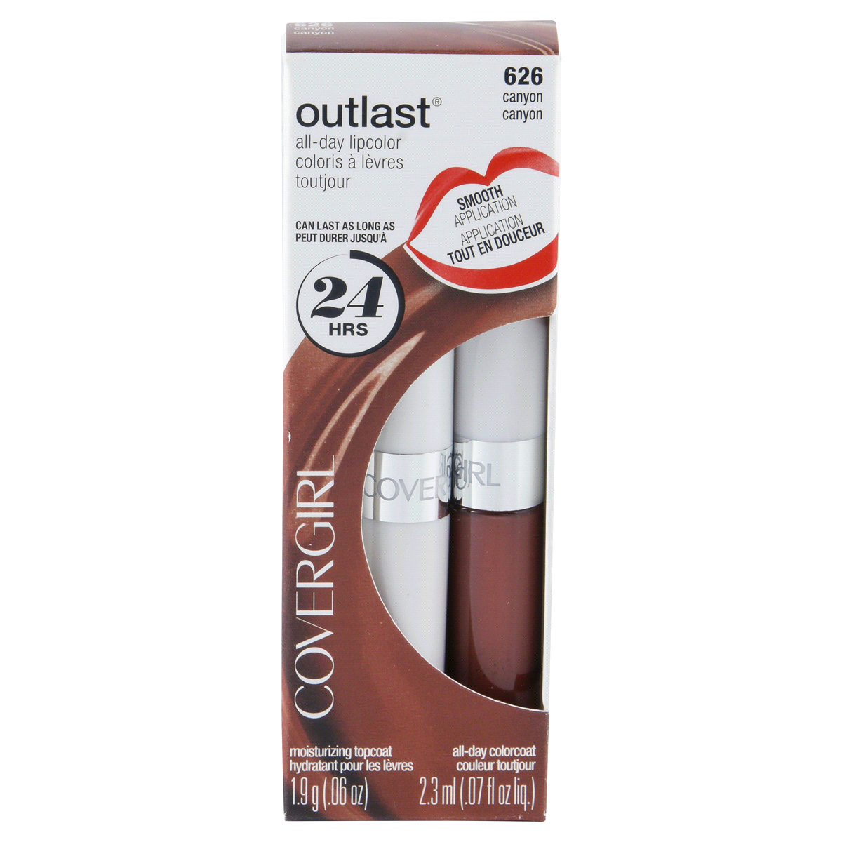 slide 1 of 7, Covergirl Outlast Longwear Lipstick 628 Canyon, 13 oz