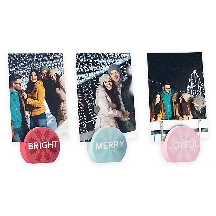 slide 1 of 5, Pearhead Holiday Photo Stands, 3 ct