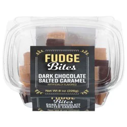 Fudgeamentals Dark Chocolate Salted Caramel Fudge Bites 8 oz