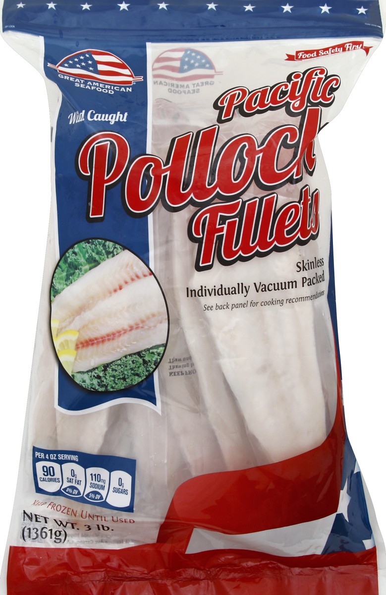 slide 5 of 5, Great American Seafood Pollock 3 lb, 3 lb