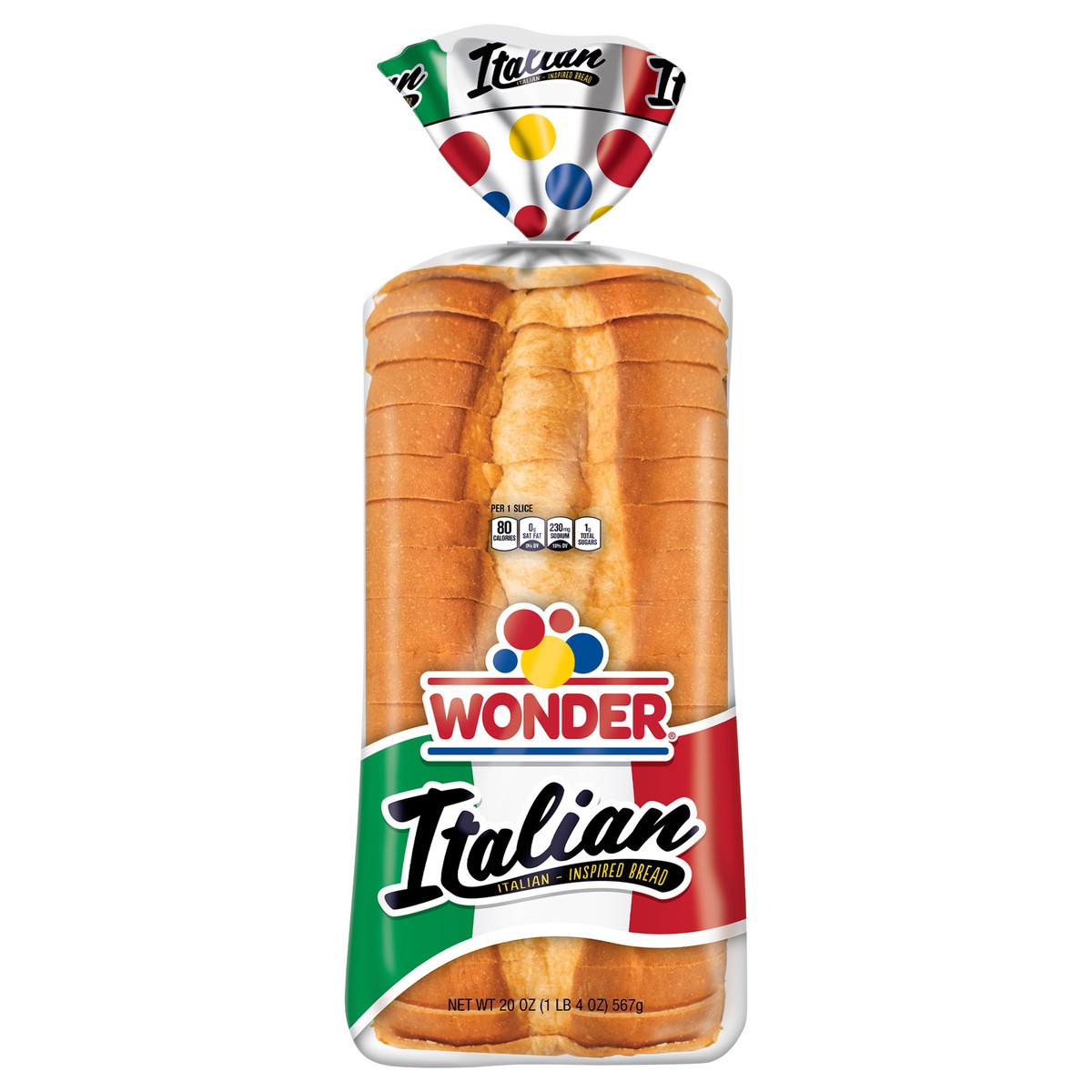 slide 2 of 13, Wonder Bread Italian Bread, Italian-Inspired Wide Loaf White Bread, 20 oz Loaf, 20 oz