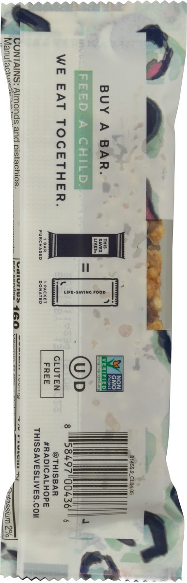 slide 5 of 9, This Saves Lives Wild Blueberry & Pistachio Bar 1.4 oz Bag, 1.4 oz