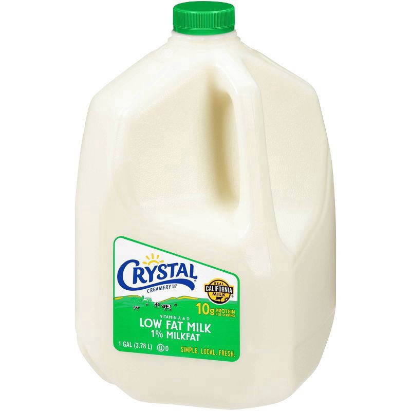 slide 2 of 3, Crystal Milk Lowfat 1%, 1 gal