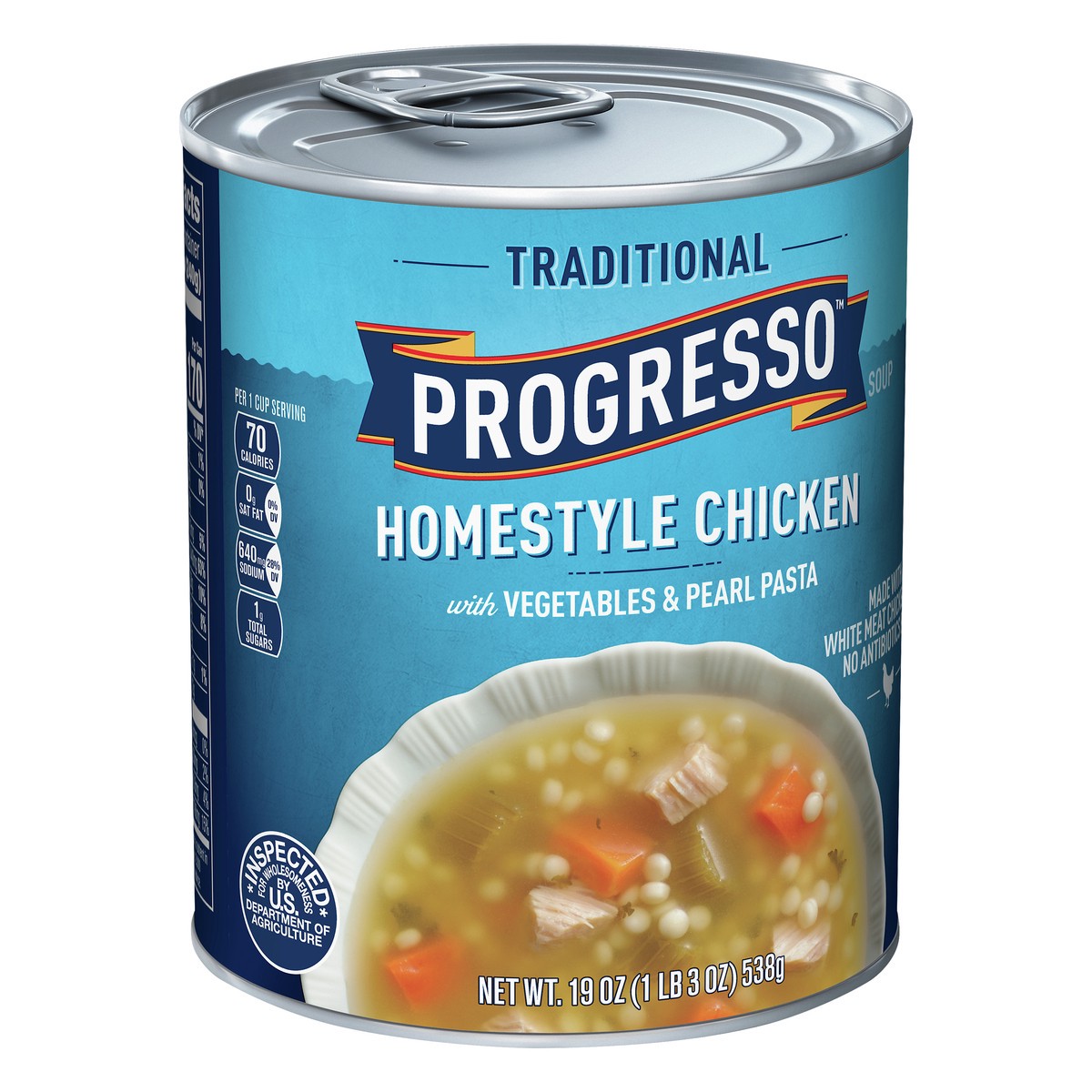 slide 7 of 9, Progresso Traditional, Chicken with Vegetables & Pastina Pasta Canned Soup, 19 oz., 19 oz