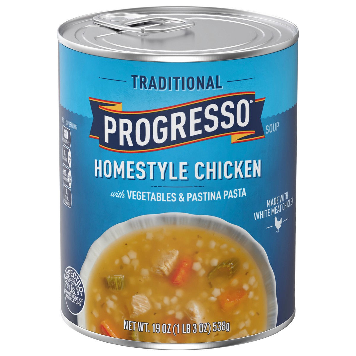 slide 1 of 9, Progresso Traditional, Chicken with Vegetables & Pastina Pasta Canned Soup, 19 oz., 19 oz