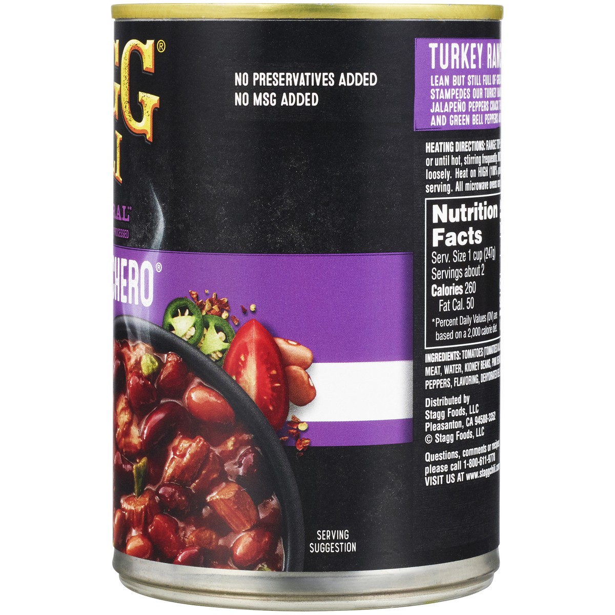 slide 7 of 12, STAGG CHILI Turkey Ranchero w/Beans Chili 15 oz. Pull-Top Can, 15 oz