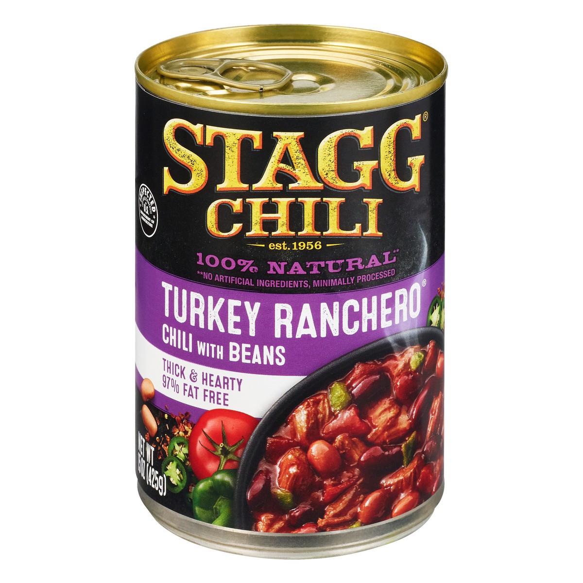 slide 4 of 12, STAGG CHILI Turkey Ranchero w/Beans Chili 15 oz. Pull-Top Can, 15 oz