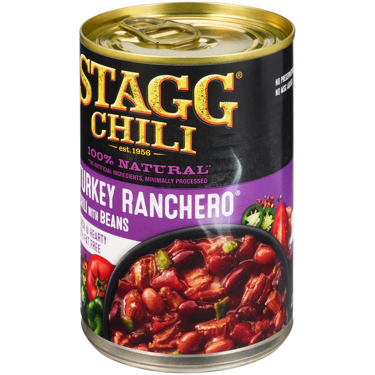 slide 3 of 12, STAGG CHILI Turkey Ranchero w/Beans Chili 15 oz. Pull-Top Can, 15 oz