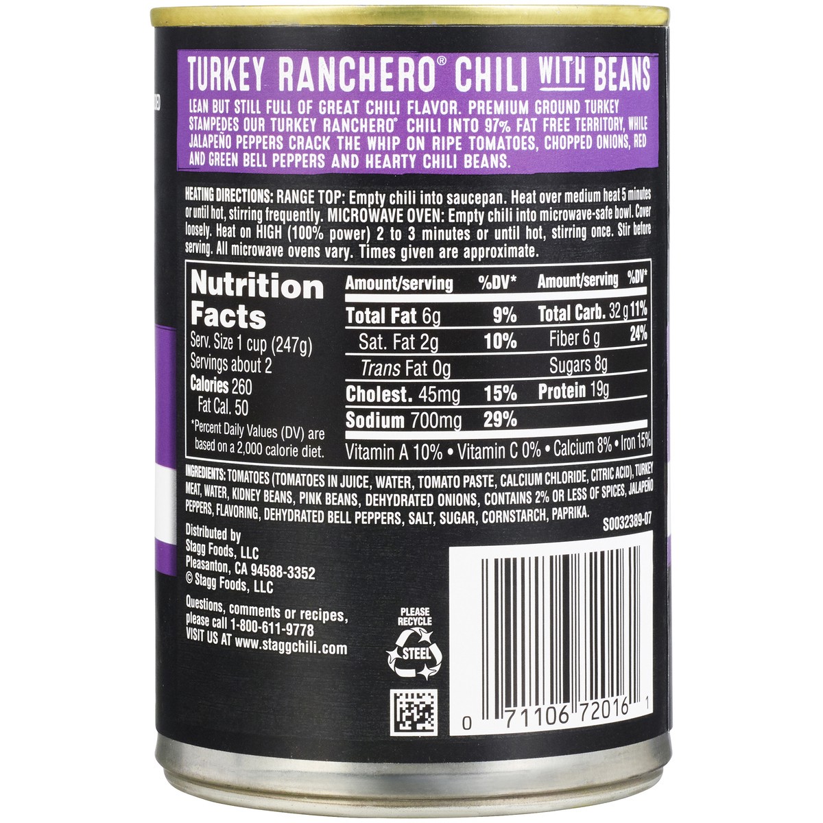 slide 11 of 12, STAGG CHILI Turkey Ranchero w/Beans Chili 15 oz. Pull-Top Can, 15 oz