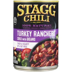STAGG CHILI Turkey Ranchero w/Beans Chili 15 oz. Pull-Top Can