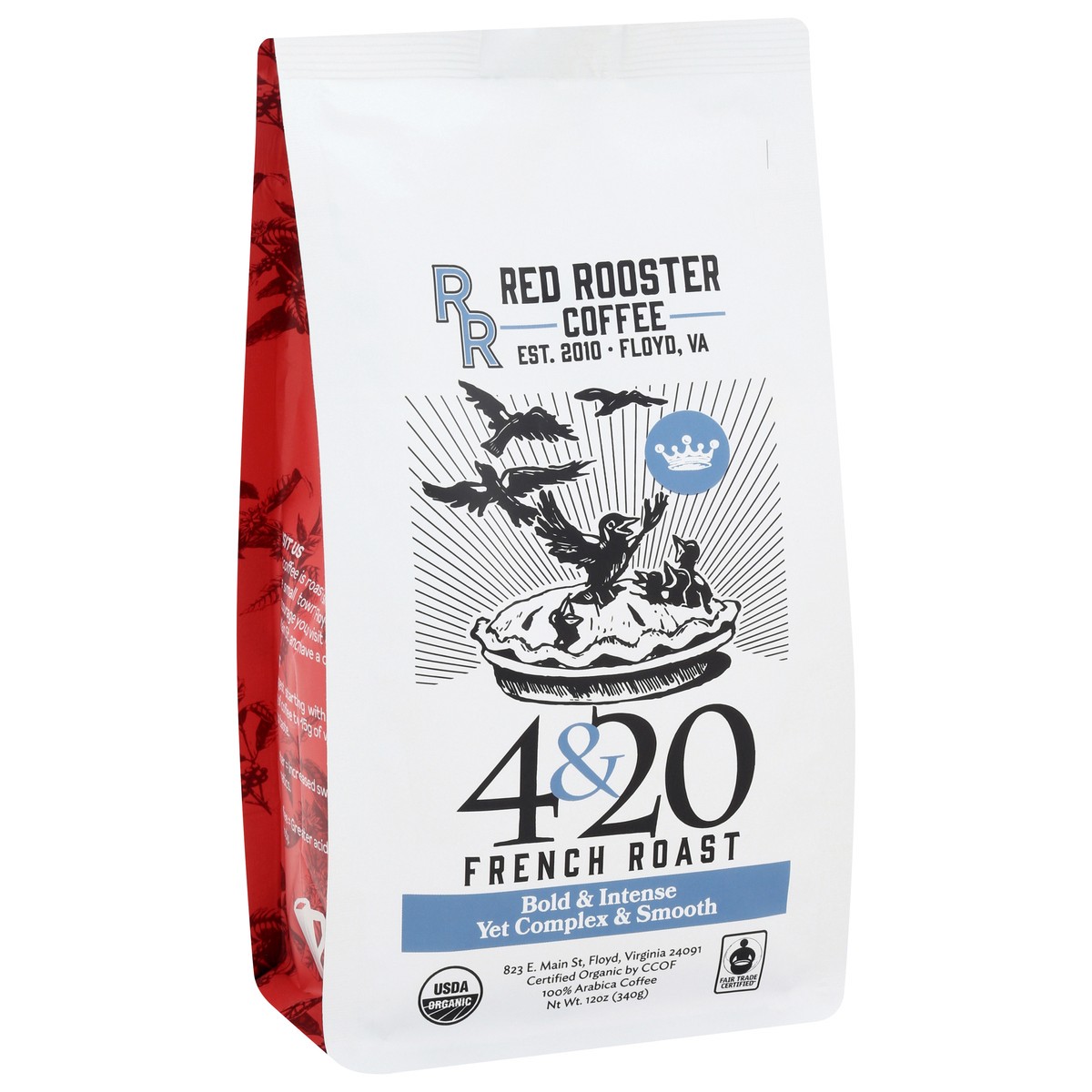 slide 2 of 4, Red Rooster Coffee French Roast Coffee 12 oz, 12 oz