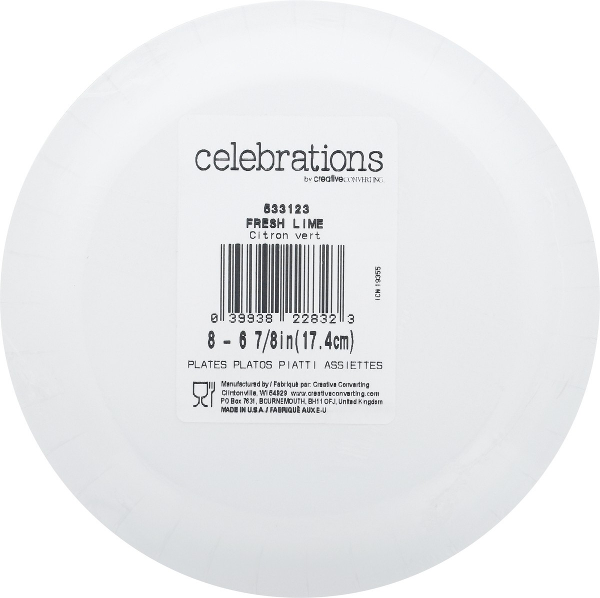 slide 9 of 10, Celebrations Fresh Lime Plates 8 ea, 8 ct