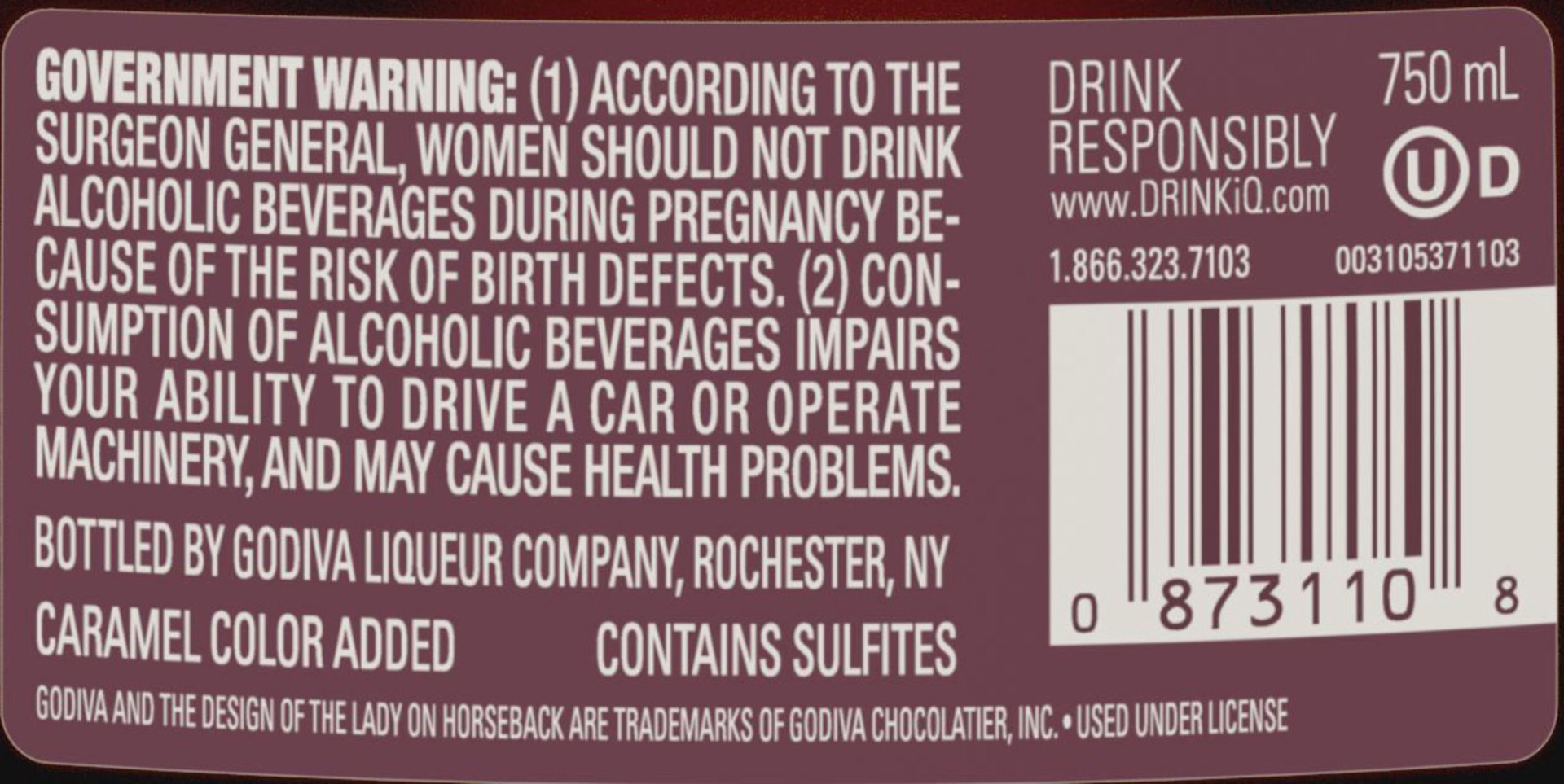 slide 4 of 10, Godiva Chocolate Cordial Liqueur, 750 ml