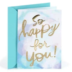 Hallmark Congratulations Card or Graduation Card (So Happy for You) (BOP005)