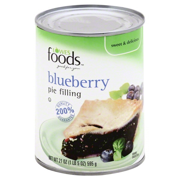 slide 1 of 1, Lowes Foods Pie Filling Blueberry, 21 oz