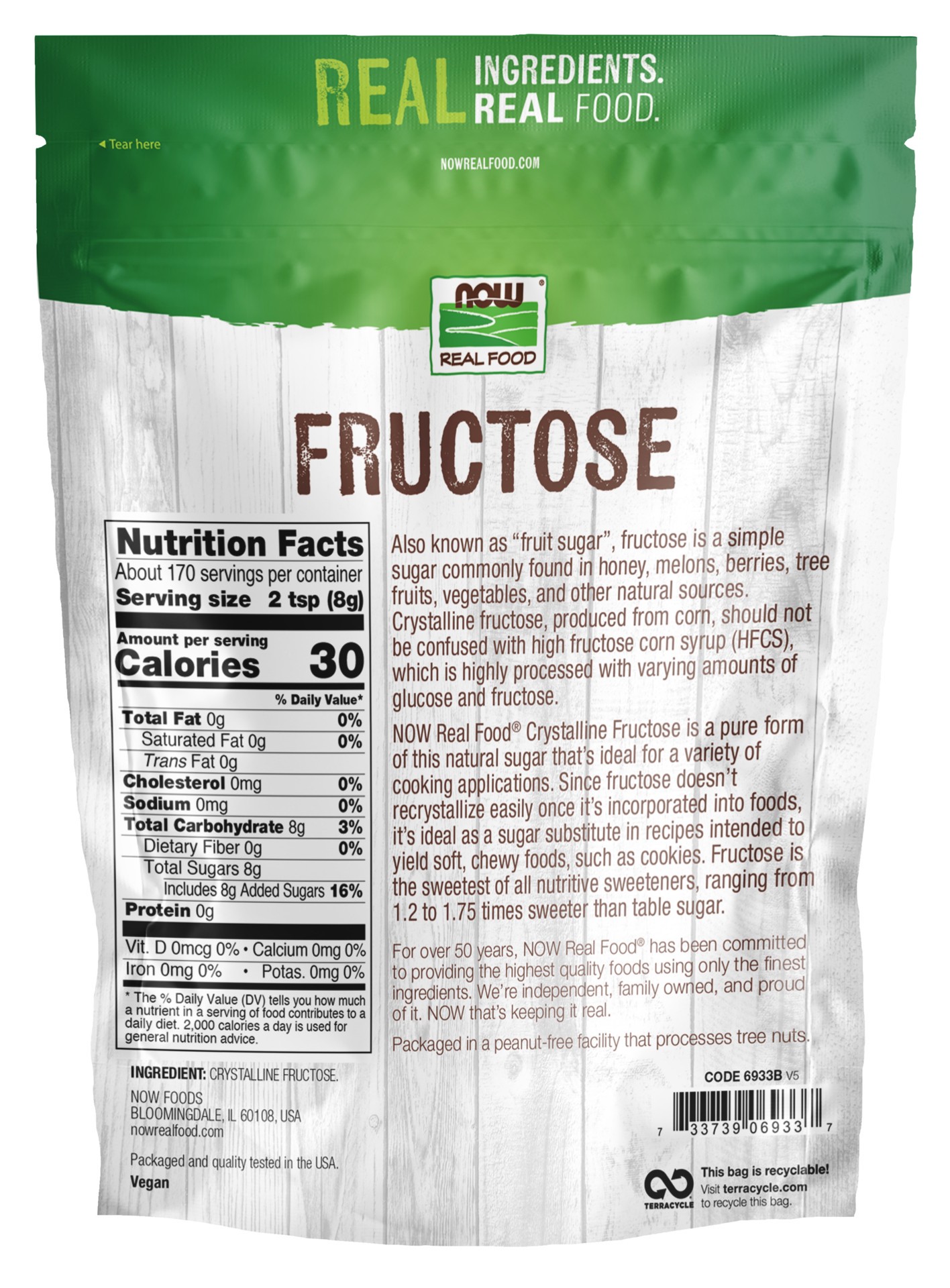 slide 3 of 3, NOW Natural Foods Fructose - 3 lbs., 