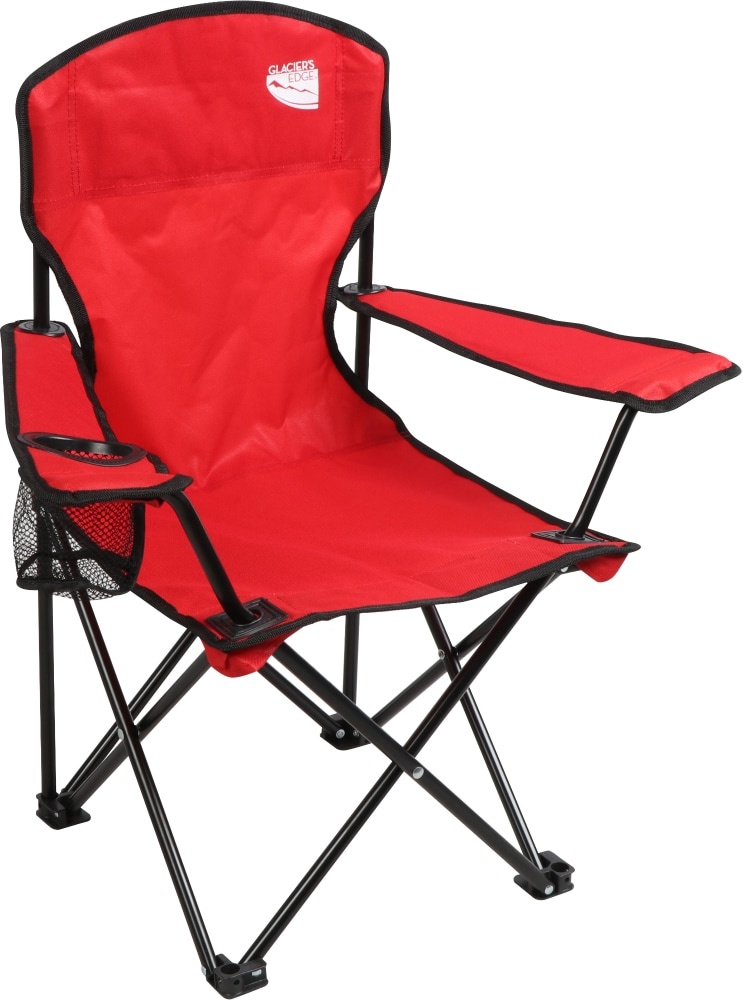 slide 1 of 1, Glacier's Edge Kids Camp Chair - Red, 1 ct