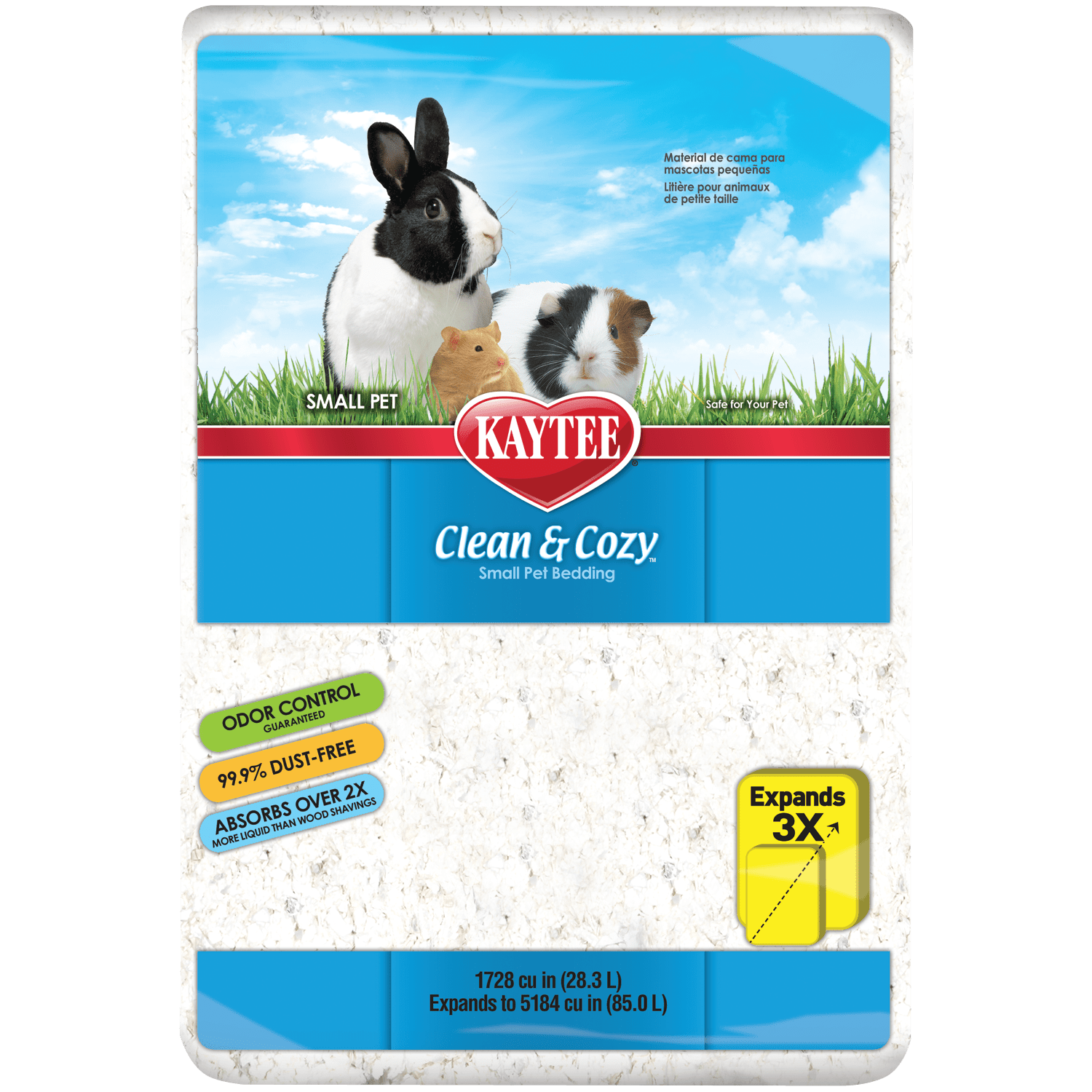 slide 1 of 9, Kaytee Clean & Cozy White Small Animal Pet Bedding 85 Liters, 1 ct