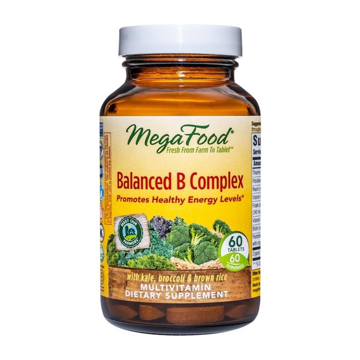 slide 1 of 1, MegaFood Balanced B-Complex Multivitamin Tablets, 60 ct