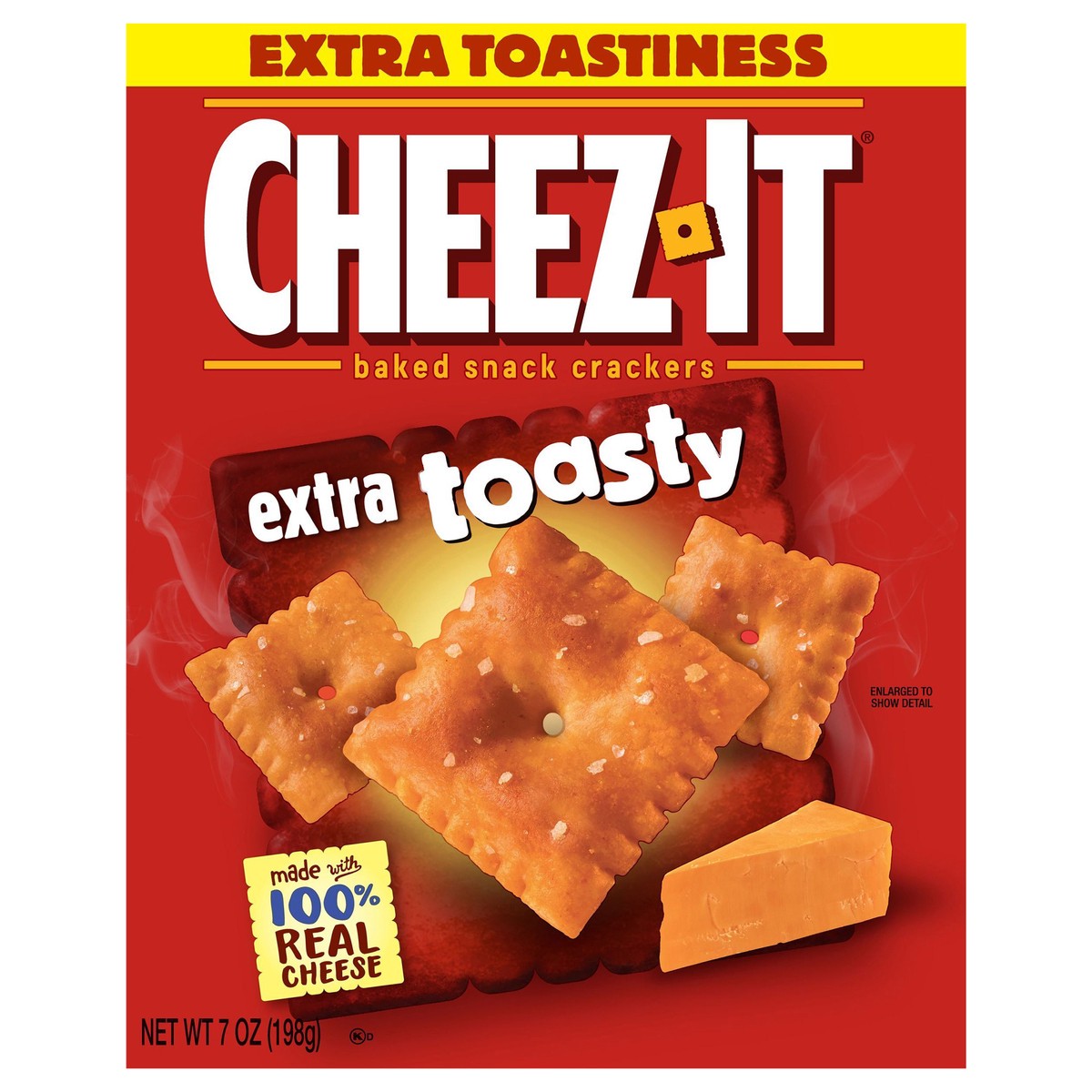 slide 5 of 14, Cheez-It Cheese Crackers, Baked Snack Crackers, Office and Kids Snacks, Extra Toasty, 7oz Box, 1 Box, 7 oz