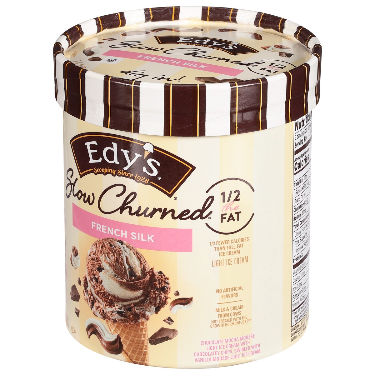 slide 6 of 9, Edy's Slow Churned Light French Silk Ice Cream 1.5 qt, 1.5 qt