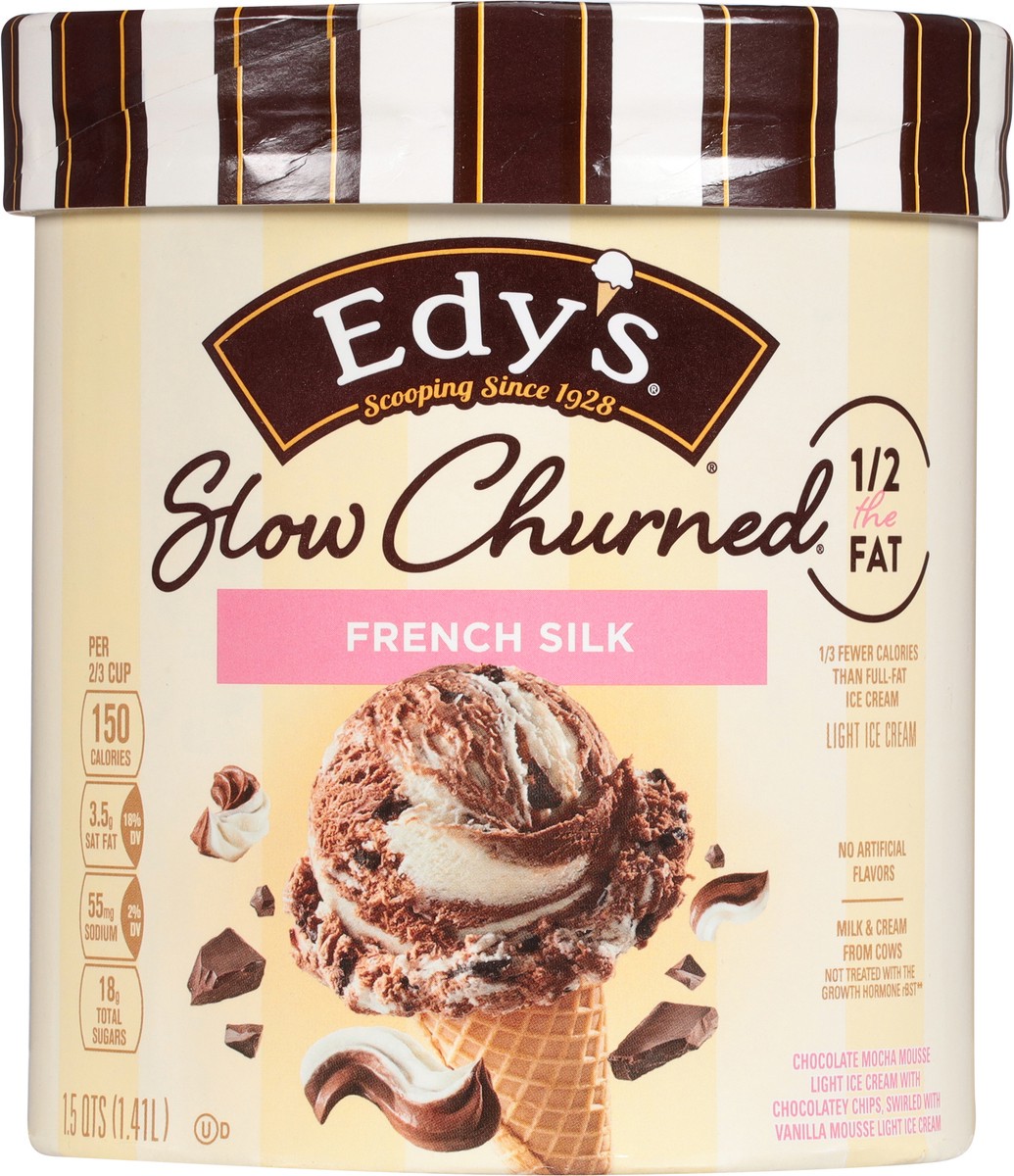 slide 3 of 9, Edy's Slow Churned Light French Silk Ice Cream 1.5 qt, 1.5 qt