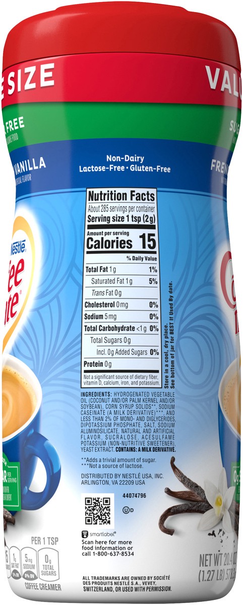 slide 5 of 7, Coffee Mate Sugar Free French Vanilla Powder Coffee Creamer, 20.40 oz