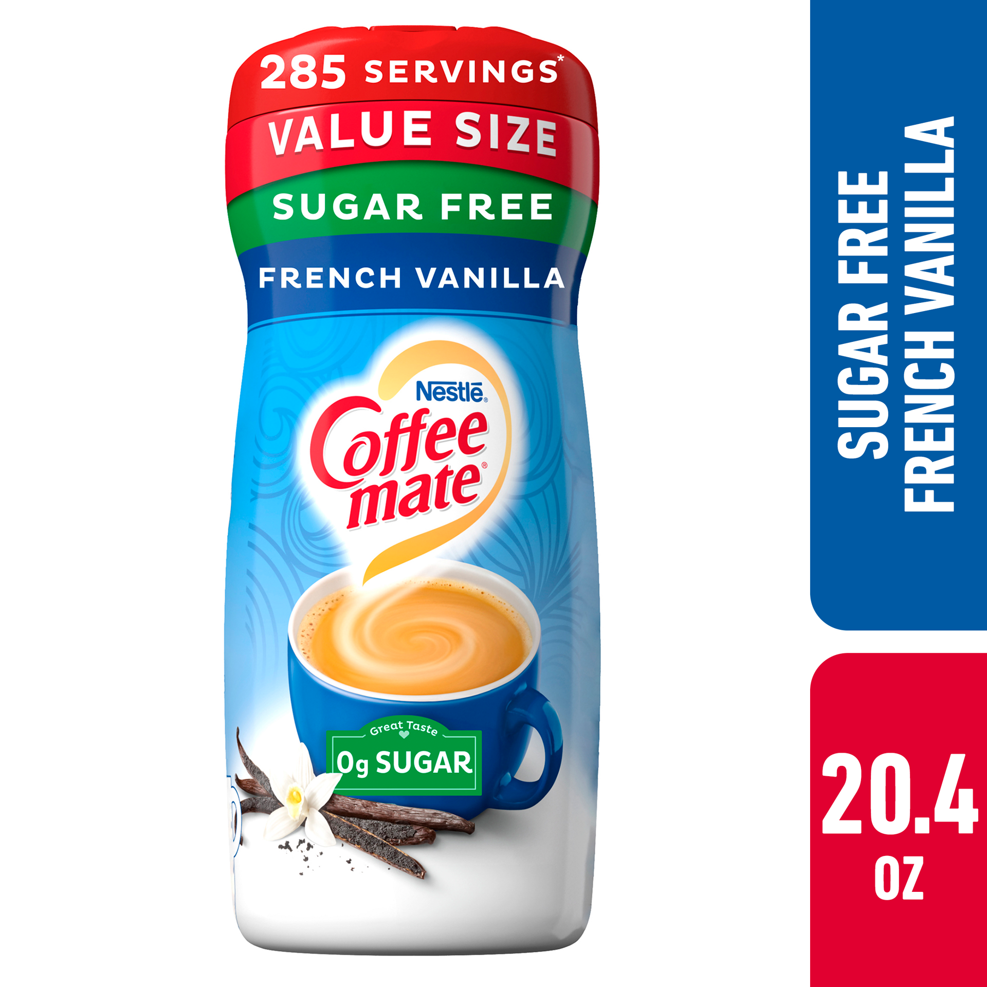 slide 1 of 7, Coffee Mate Sugar Free French Vanilla Powder Coffee Creamer, 20.40 oz