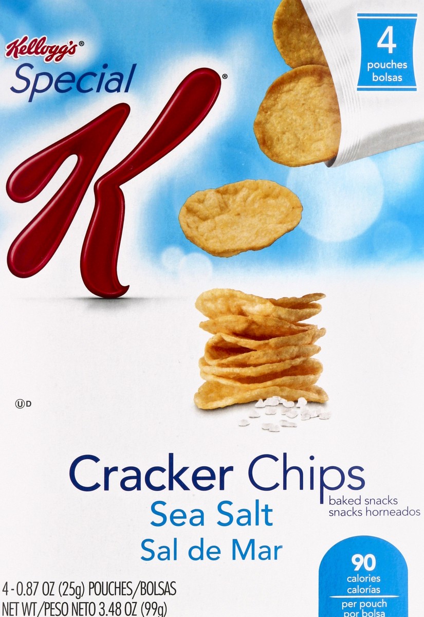 slide 2 of 6, Special K Sea Salt Cracker Chips, 4 ct; 0.87 oz