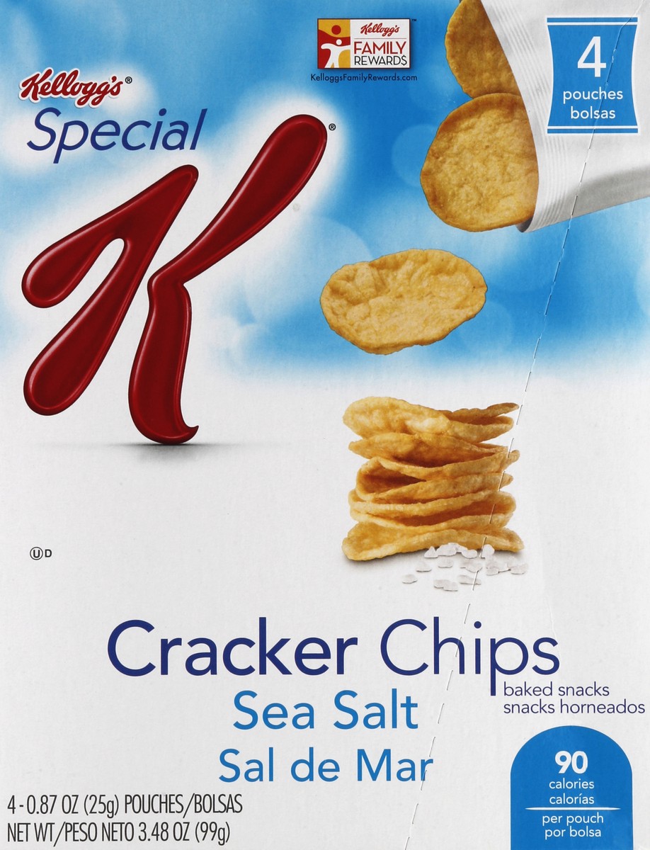 slide 3 of 6, Special K Sea Salt Cracker Chips, 4 ct; 0.87 oz