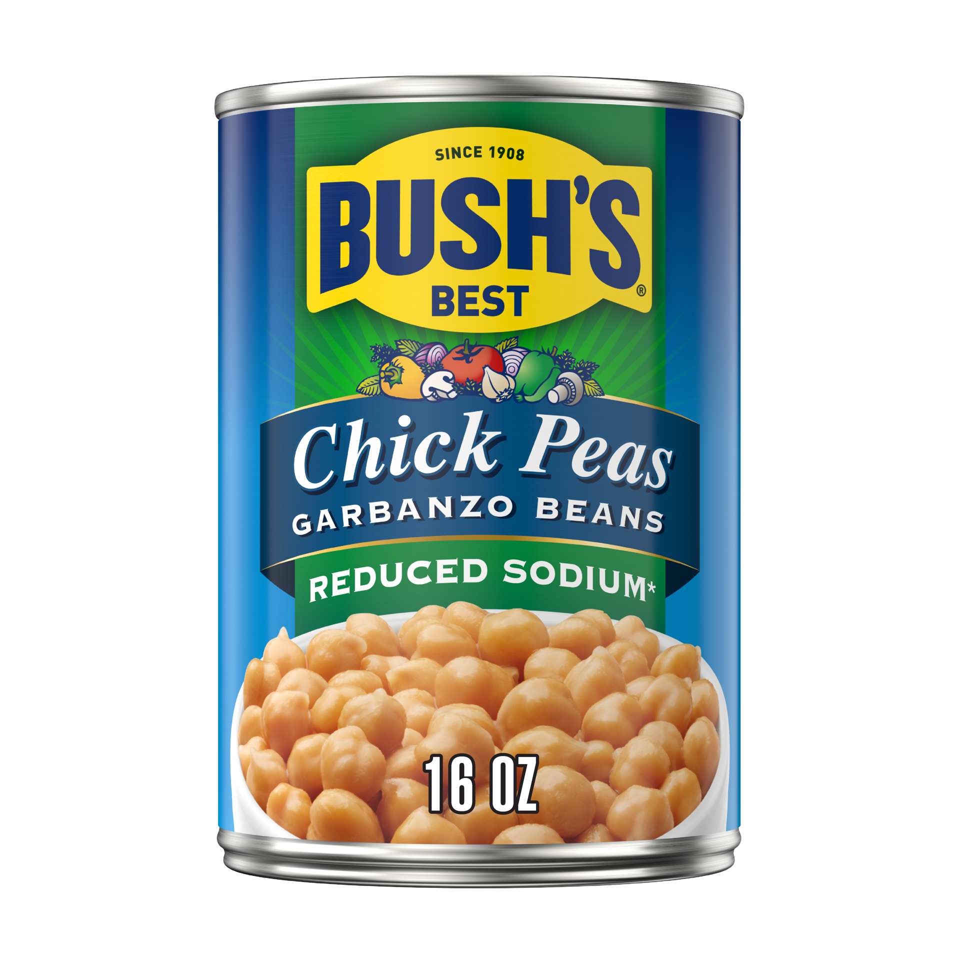 slide 1 of 7, Bush's Best Bush's Reduced Sodium Chick Peas 16 oz, 16 oz