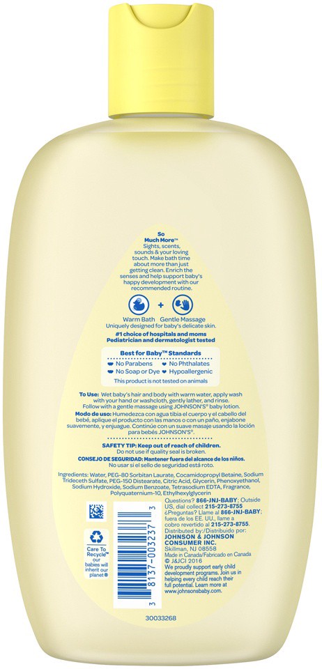 slide 5 of 6, Johnson's Head-To-Toe Baby Wash, Gentle Cleanser, 15 Fl. Oz., 15 fl oz