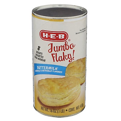 slide 1 of 1, Hill Country Fare Jumbo Flaky Biscuits, 16 oz