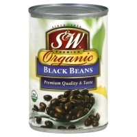 slide 1 of 1, S&W Organic Beans Black, 15 oz