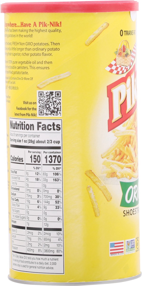 slide 9 of 12, Pik-Nik Shoestring Original Potatoes 9 oz, 9 oz