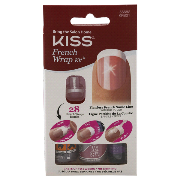 slide 1 of 1, Kiss Everlasting French Manicure Wrap Kit, 1 ct