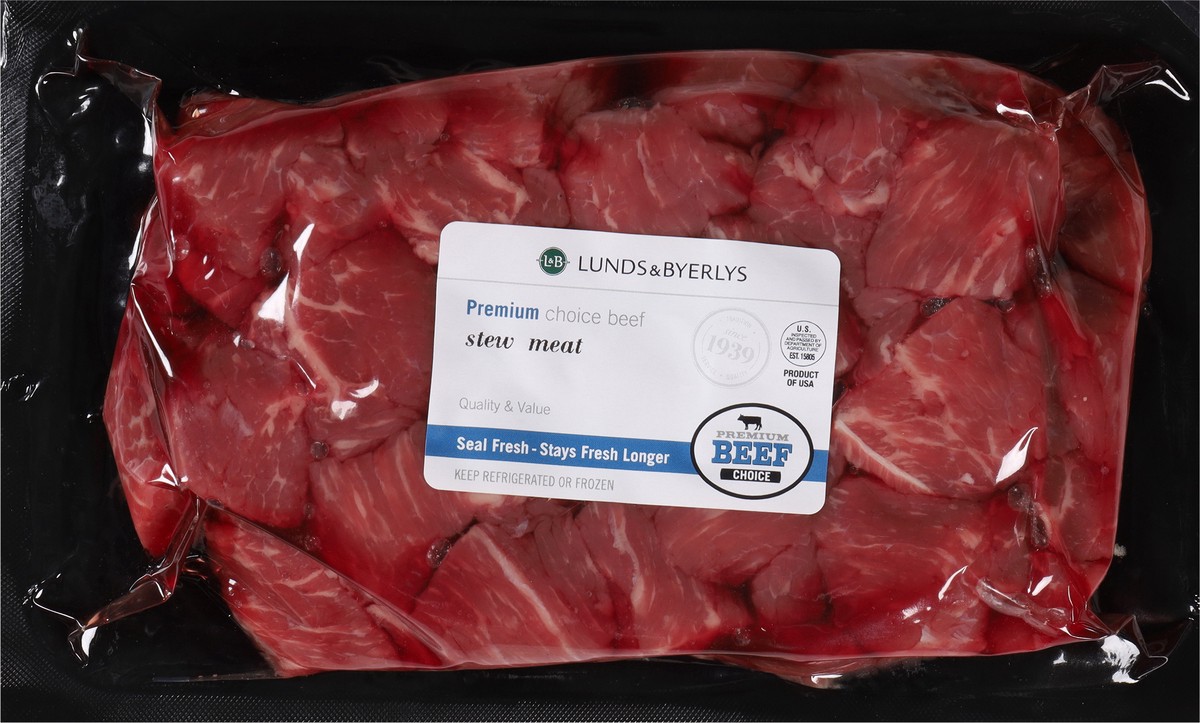 slide 6 of 9, Lunds & Byerlys Stew Meat Beef 1 ea, per lb