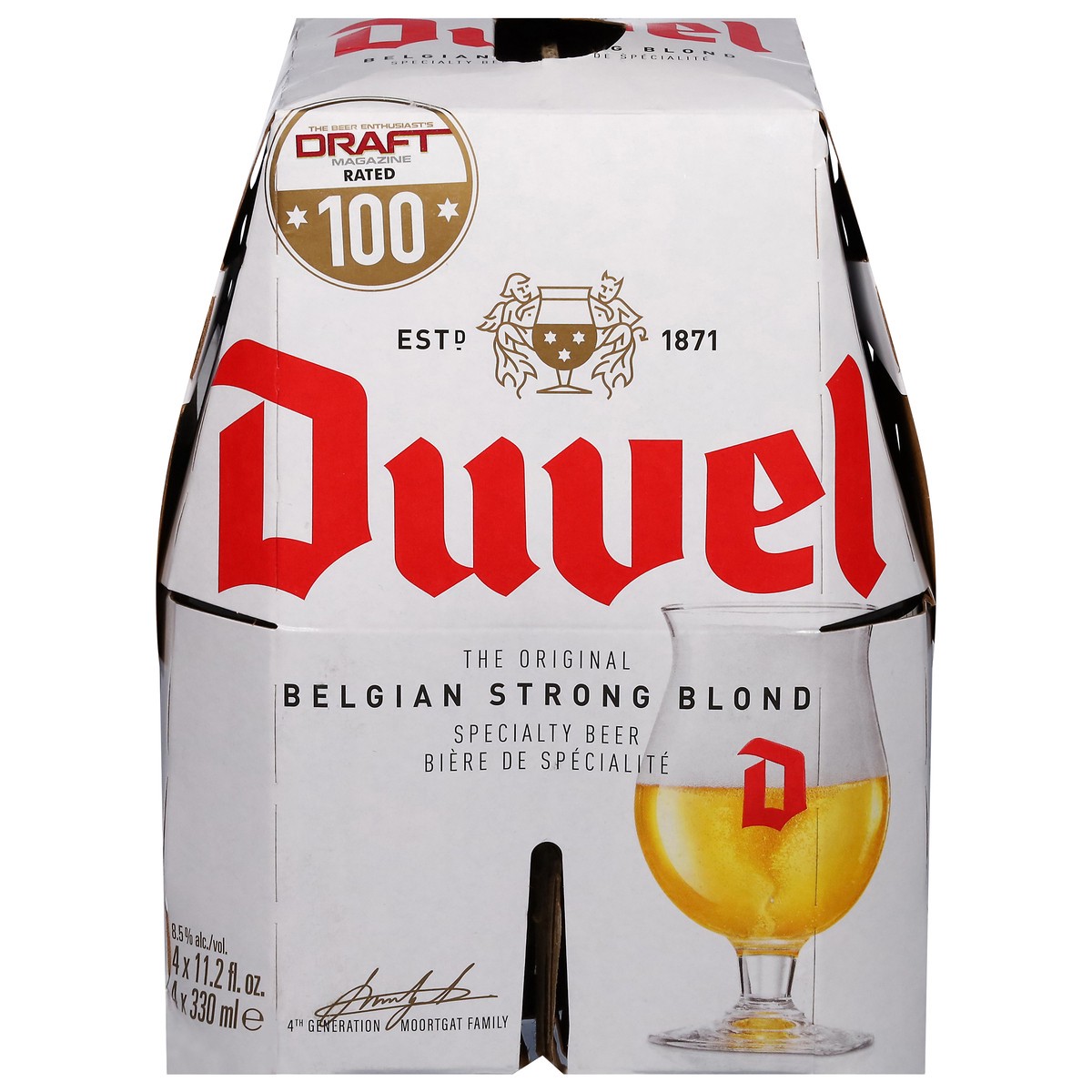 slide 1 of 11, Duvel Belgian Strong Blond Beer 4 - 11.2 fl oz Bottles, 4 ct; 11.2 oz