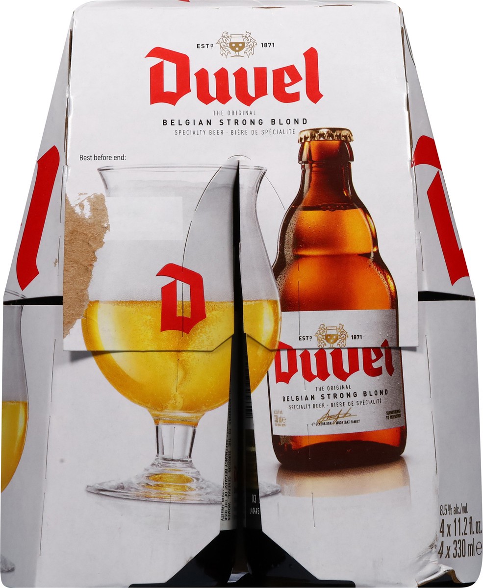 slide 8 of 11, Duvel Belgian Strong Blond Beer 4 - 11.2 fl oz Bottles, 4 ct; 11.2 oz